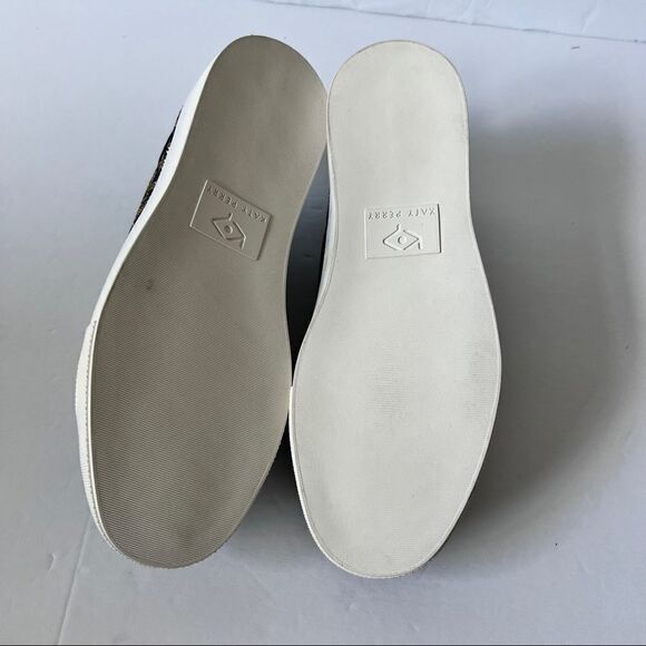 Katy Perry The Rizzo Black Gold Rhinestone Bling Leopard Fashion Sneakers Size 5 - Picture 7 of 9